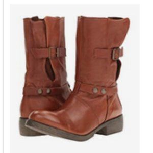 Massimo Matteo Soft Leather Biker Boots Women's Size 7